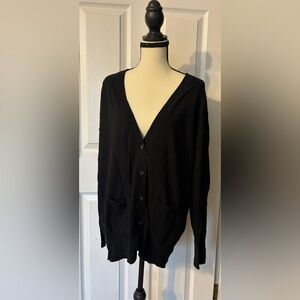 Mossimo Supply Co Classic Black Button Front Cardigan – 100% Cotton – Size XXL